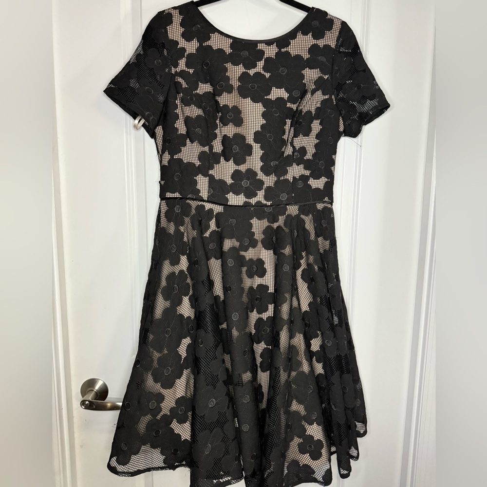 Fit & flare floral embroidered dress. Sz 10. Focus by Shani from Nordstrom